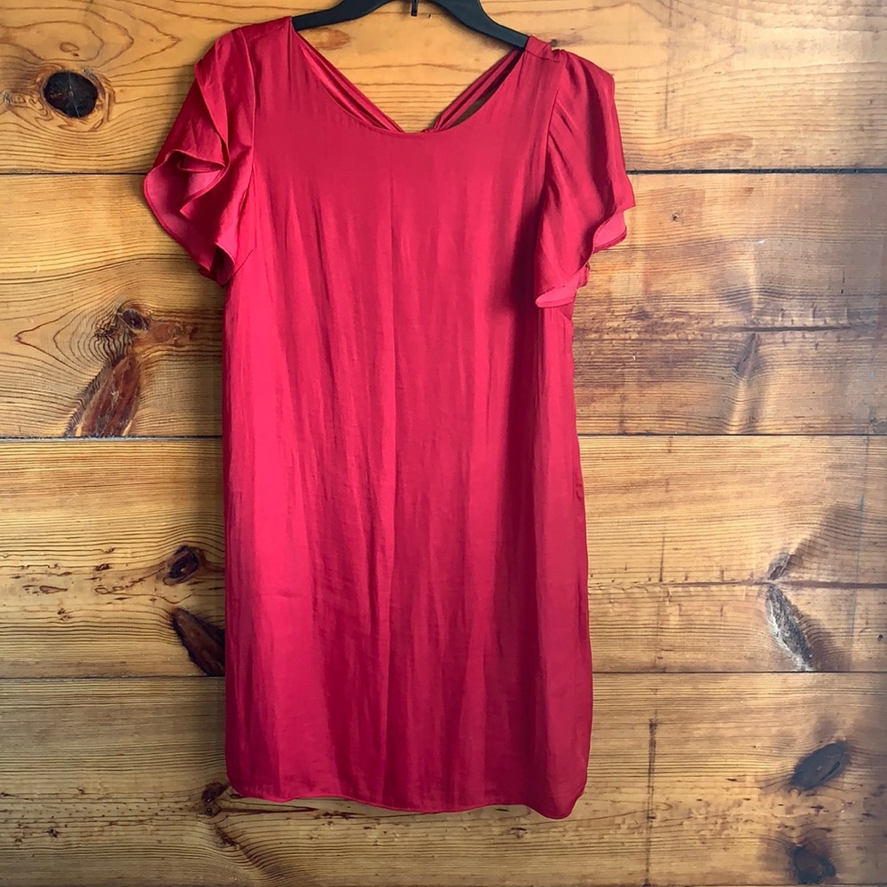 Naked Zebra dark Red dress with tie back